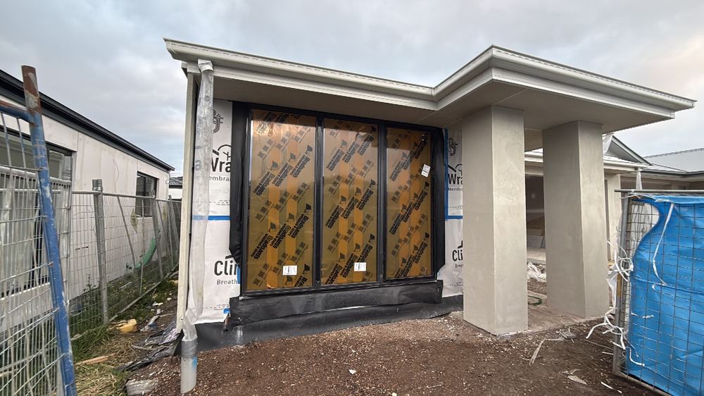 External cladding not finished, found during a fixing inspection in Wollert