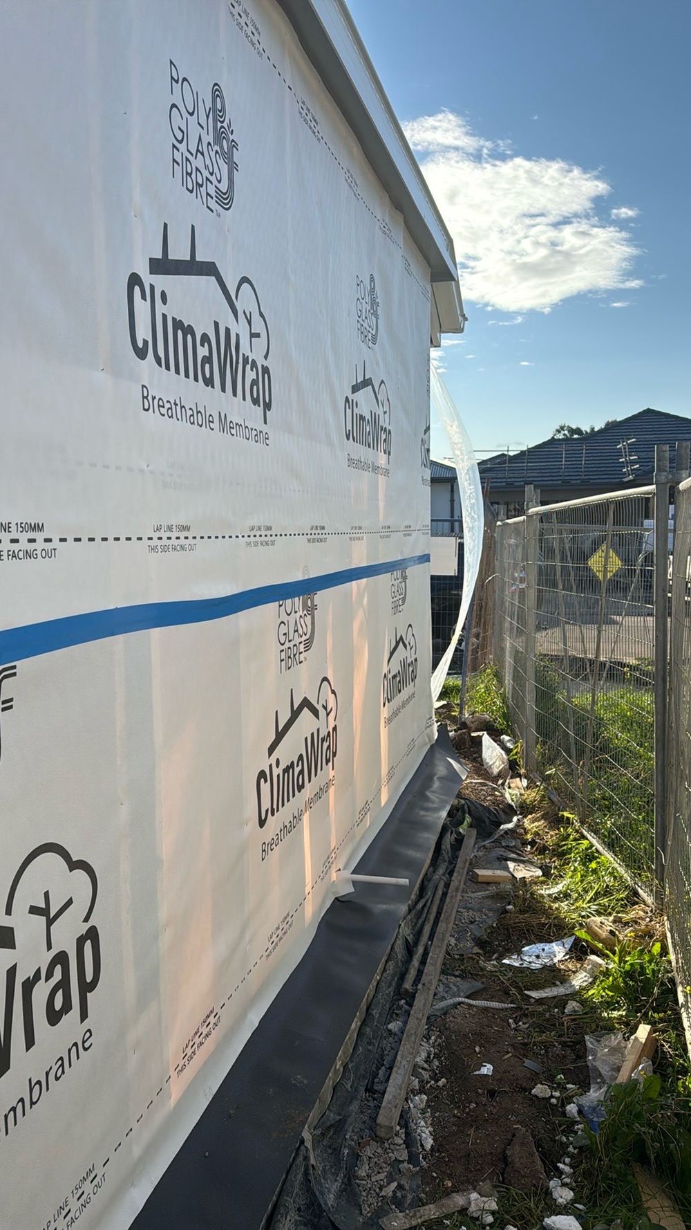 Hebel cladding not finished, found during a building inspection in Wollert